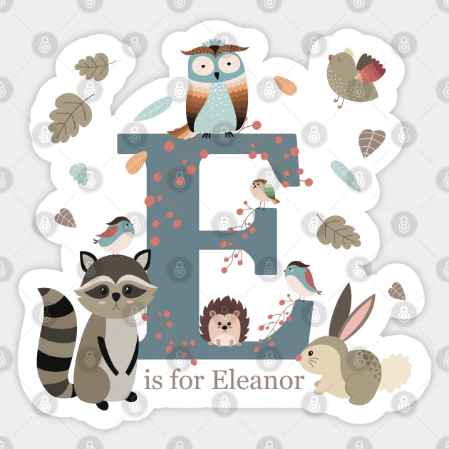 E is for Eleanor...... personalised children’s gifts Sticker by NattyDesigns